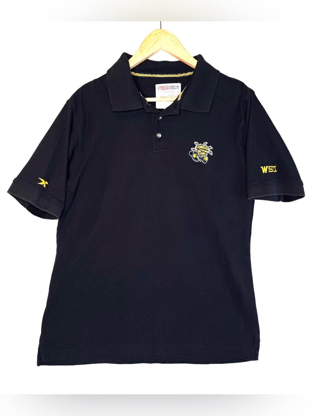 Pressbox Wichita State‎ Shockers WSU Men’s Black Polo Shirt size M WuShock NCAA